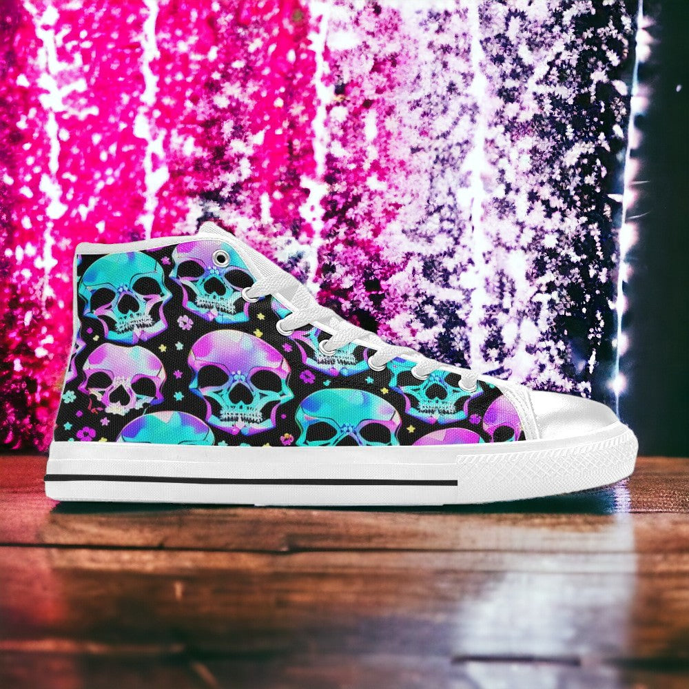 Cherry Blossom Green Emerald Wearable MEN Bold Art - Freaky Shoes | Custom Art Sneakers