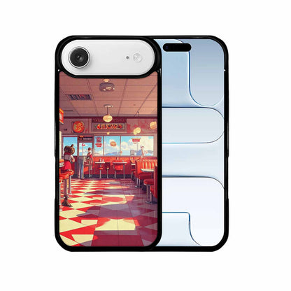 iPhone 17 Air Case — Diner Cartoon Art Pattern Retro Vintage, Custom Phone Case
