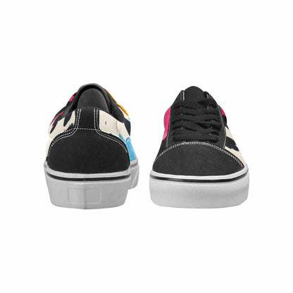 WOMEN'S Cow Animal Print Canvas Lace-Up Dark Academia Custom Sneakers