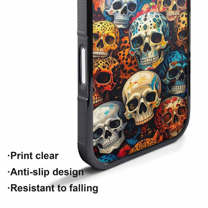 iPhone 17 Pro Max Case — Skulls Animal Printskulls Patt Gothic Skulls, Custom Phone Case