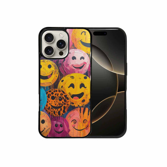 iPhone 16 Pro Max Case — Smiley Faces Animal Printsmile, Custom Made Phone Cover