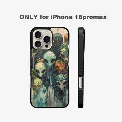 iPhone 16 Pro Max Case — Aliens Pattern Hundreds Of Sma Fvc, Unique Phone Case Design