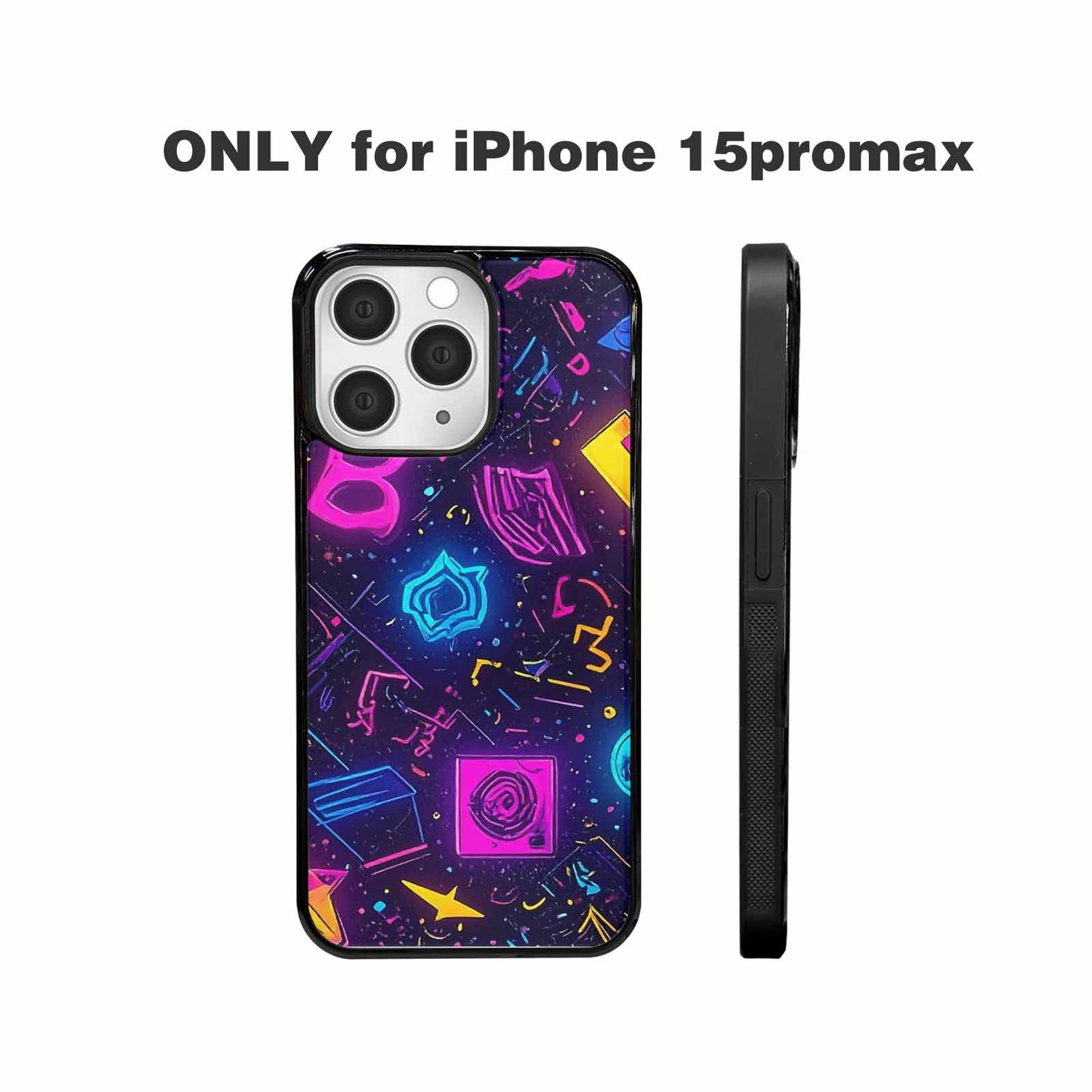 iPhone 15 Pro Max Case — 80s Retro Motif 80s Retro Motifs, Custom Made Phone Cover
