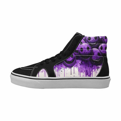 MEN'S Melting Moon Smiley High Top Canvas Dark Academia Sneakers