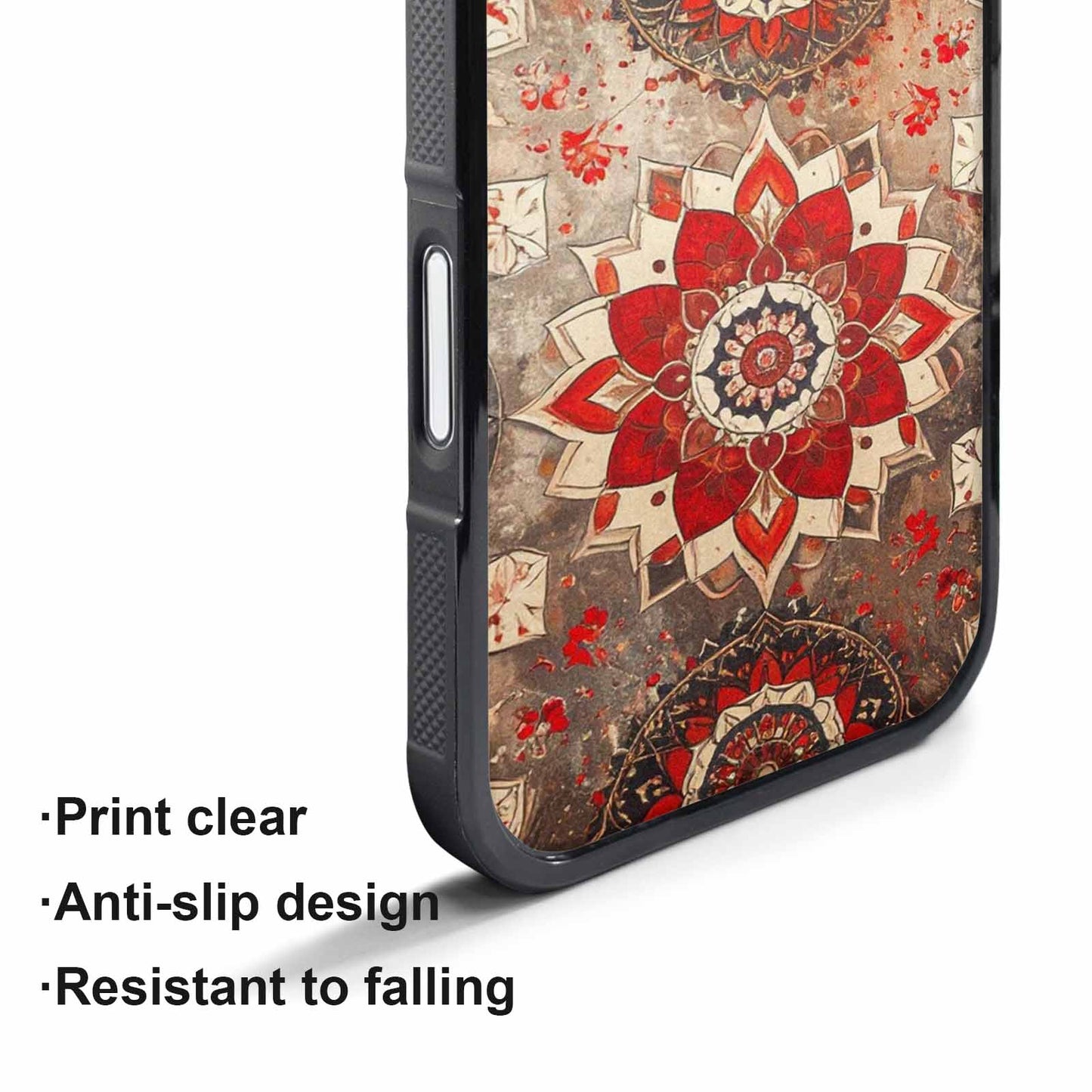 iPhone 17 Pro Max Case — Small Mandala Pattern, Randomly Floral, Unique Phone Case Design