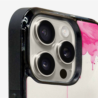 iPhone 16 Pro Case — Sunflower Burst Black Pink Ink Sunflowers, Original Design Phone Case
