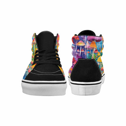 MEN'S Mushrooms  Tie Dye High Top Canvas Melting Art Custom Sneakers