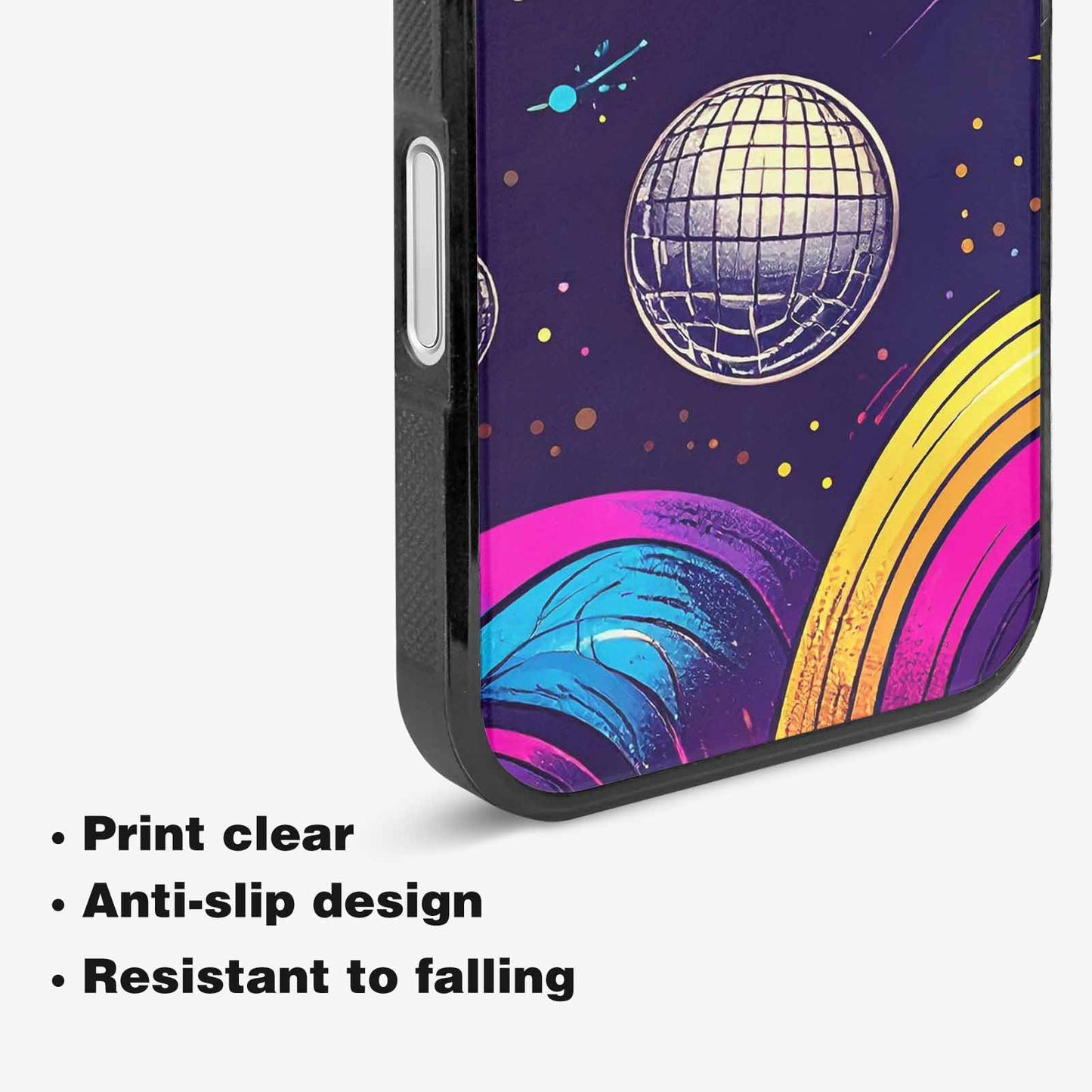 iPhone 16 Plus Case — 1970s Disco Cartoon Art Pattern, Custom Made Phone Cover