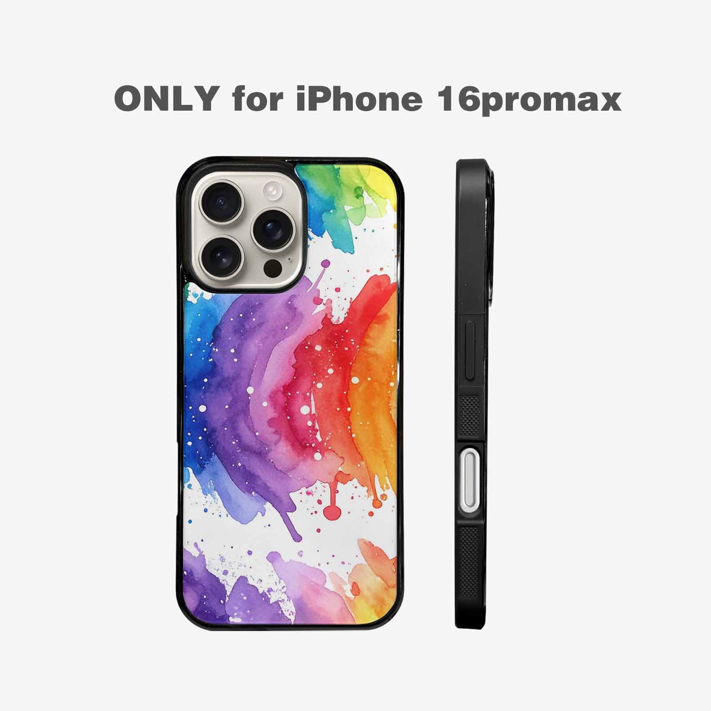 iPhone 16 Pro Max Case — Watercolor Splash Abstract Pattern Seamless Repeat, Custom Art Phone Cover