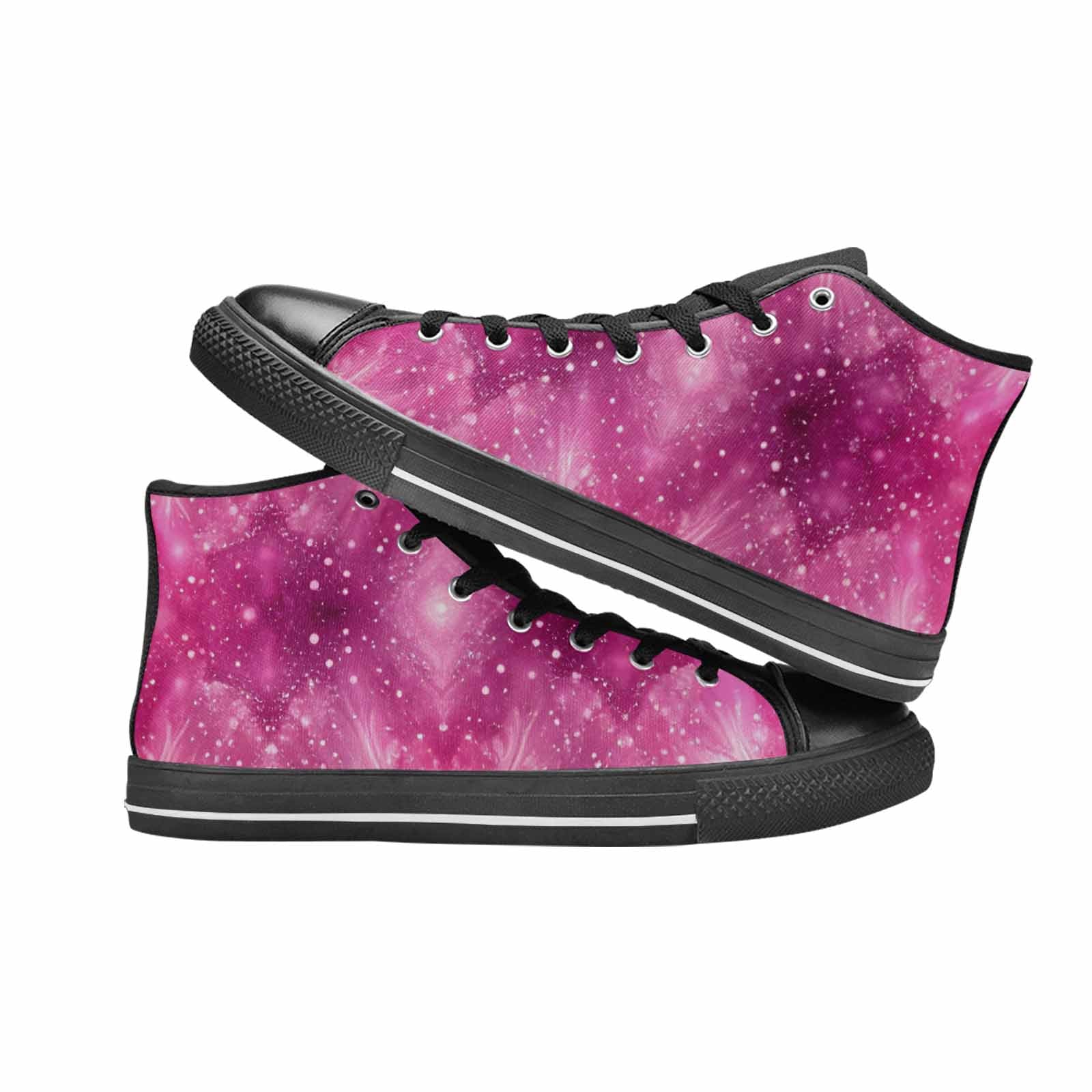 WOMEN'S Galaxy Art - High Top Canvas Aesthetic Shoes