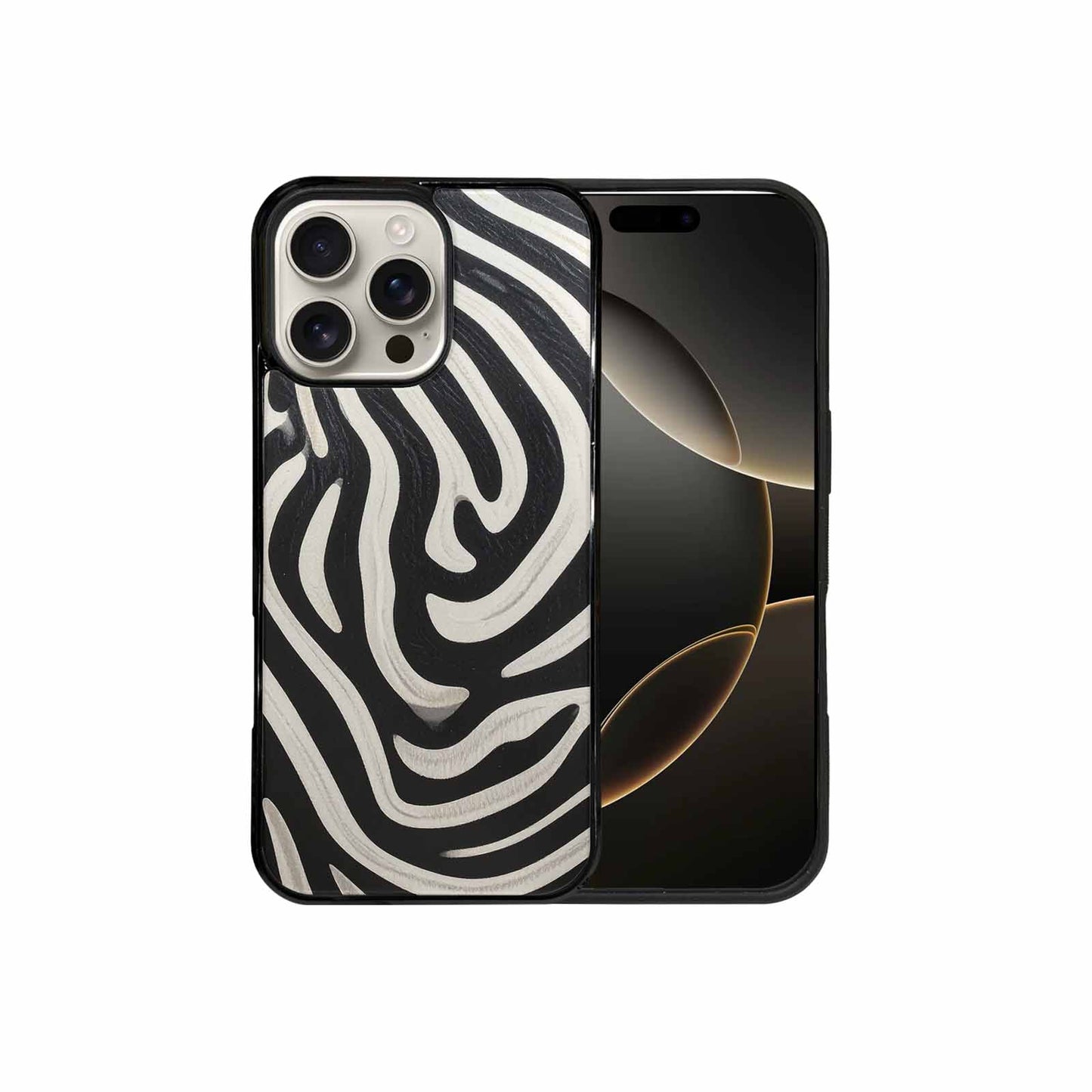 iPhone 16 Pro Max Case — Modern Zebra Stripe Solid Print Crisp, Customized Protective Case