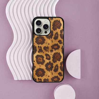 iPhone 16 Pro Max Case — Classic Leopard Print Warm Golden Tan, Custom Art Phone Cover