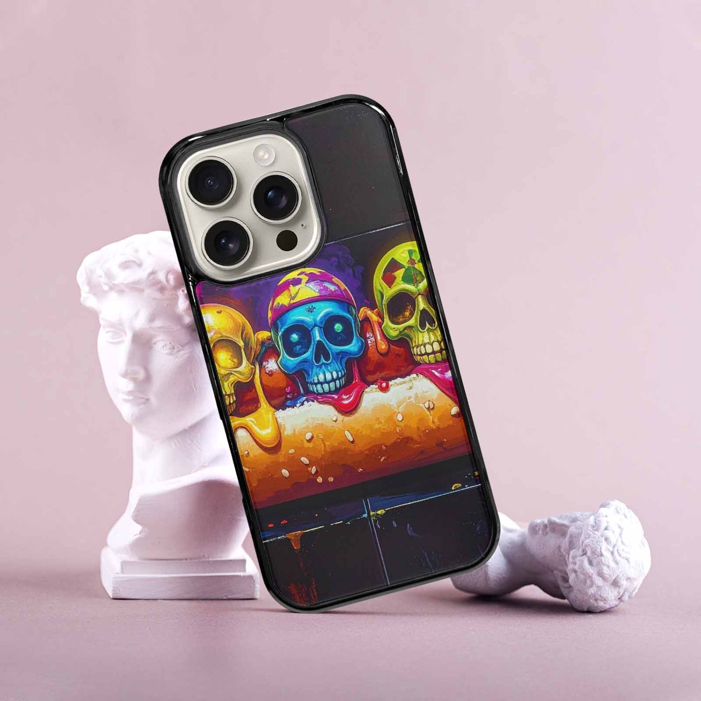 iPhone 16 Pro Case — Toxic Skeleton Hot Dog Eye Small, Personalized Phone Case