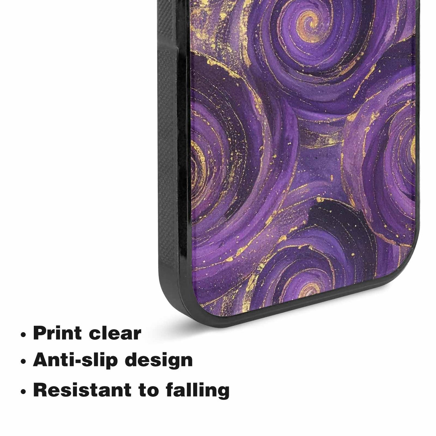 iPhone 15 Plus Case — Swirling Brushstroke Starry Night Texture Blended, Personalized Phone Case