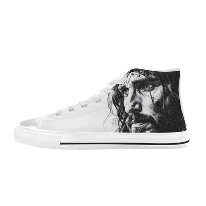 WOMEN'S Jesus High Top Canvas Neon Fantasy Custom Sneakers