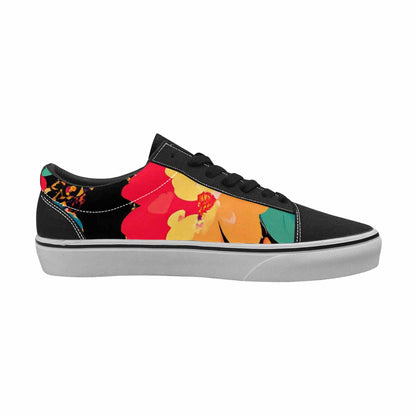 WOMEN'S Floral Snake Print Canvas Lace-Up Dark Academia Shoes