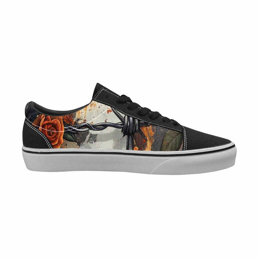 WOMEN'S Barbed Wire Chain Canvas Lace-Up Vibrant Chaos Custom Sneakers