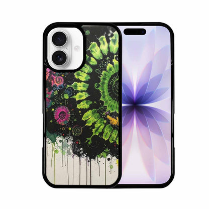 iPhone 17 Case — Black &amp; Green Ink Tie Dye, Custom Art Phone Cover