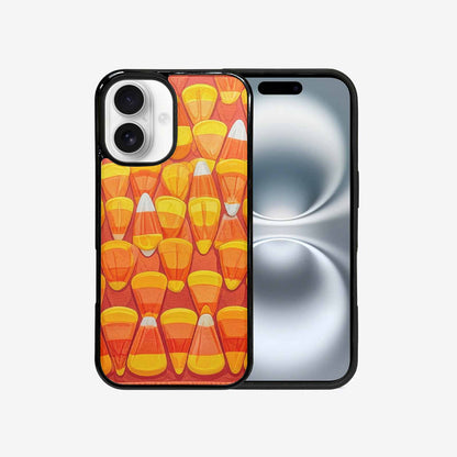 iPhone 16 Case — Candy Corn Shapes In Bright Orange, Custom Art Phone Cover