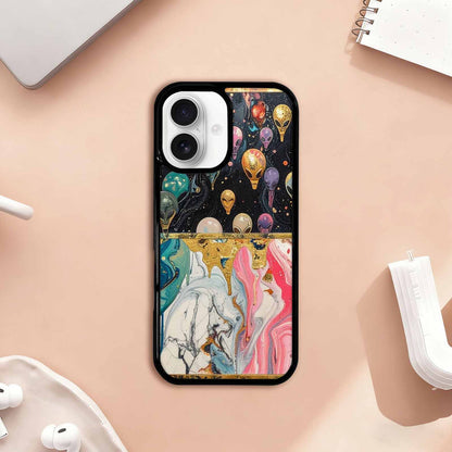 iPhone 17 Case — Aliens Marblealiens Pattern Alien Scifi, Personalized Phone Case