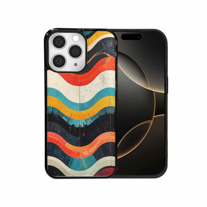 iPhone 15 Pro Max Case — Retro Wave Scallop Stripe Small Wavy, Custom Printed Phone Case