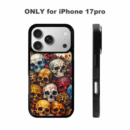 iPhone 17 Pro Case — Skulls Pattern Hundreds Of Sma Gothic, Original Design Phone Case