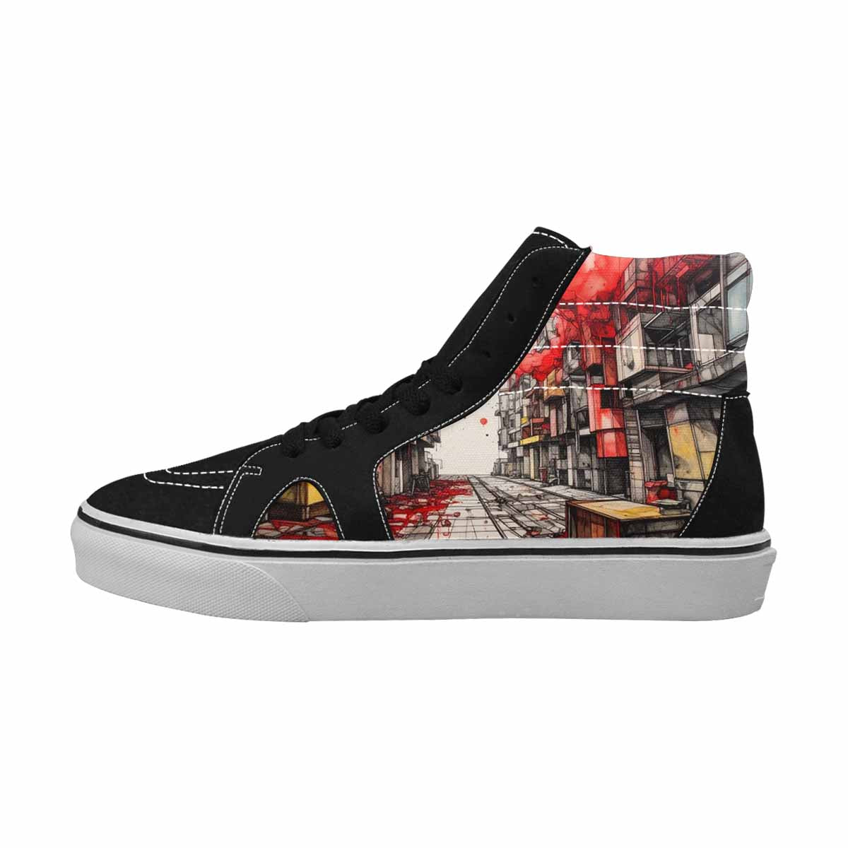MEN'S Liminal Space Fragment High Top Canvas Surreal Custom Shoes