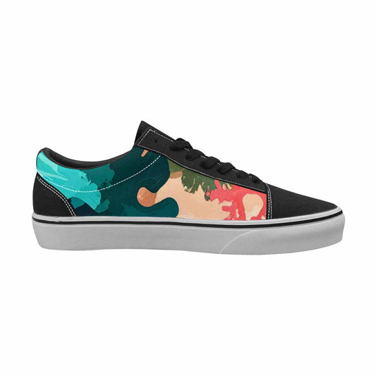 MEN'S Camo Coral Turquoise Canvas Lace-Up Y2K Sneakers