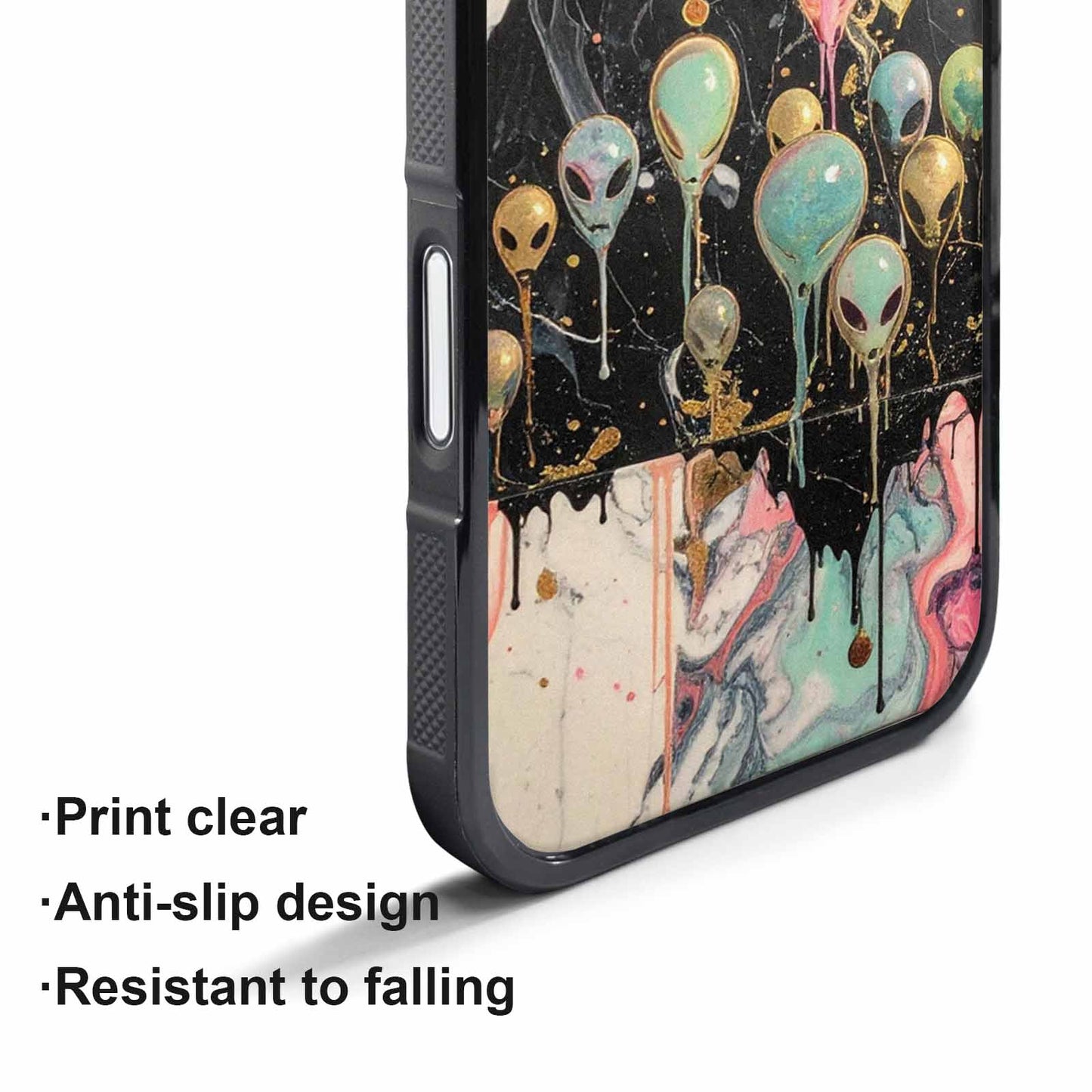 iPhone 17 Air Case — Aliens Marblemelting Aliens Pa Alien Scifi, Unique Phone Case Design