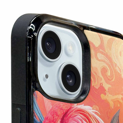 iPhone 15 Plus Case — Flamingo Tropical Flamingo Tropical Pattern Hundreds, Custom Made Phone Cover