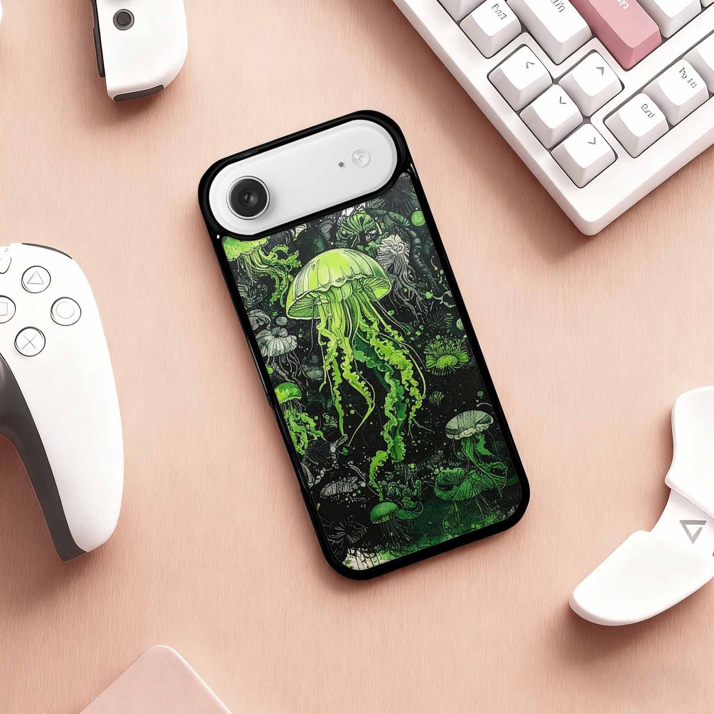 iPhone 17 Air Case — Sea Creature Burst Black Green Original, Personalized Phone Case