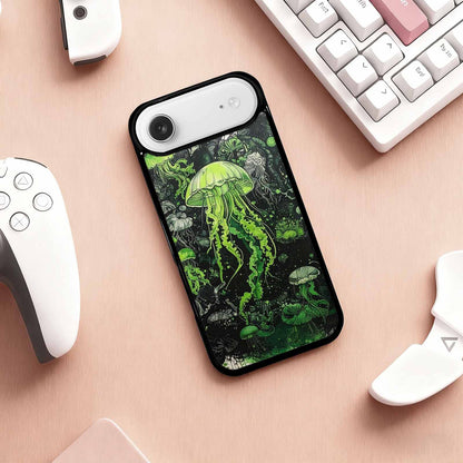 iPhone 17 Air Case — Sea Creature Burst Black Green Original, Personalized Phone Case