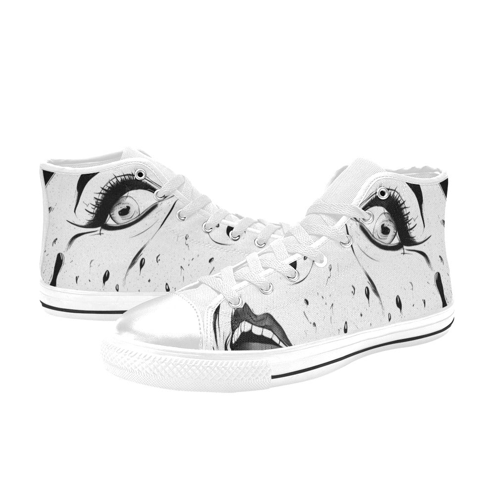 MEN'S Cc Pop Art 4 High Top Canvas Aesthetic Custom Sneakers