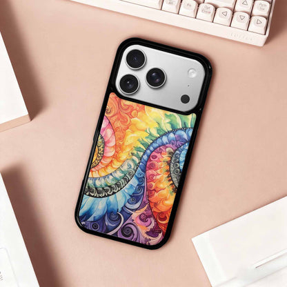 iPhone 17 Pro Case — Tie Dye Swirls Black White Tie, Custom Made Phone Cover