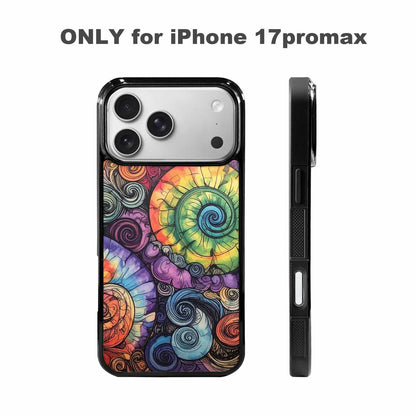 iPhone 17 Pro Max Case — Tie Dye Swirls (black Tie Dye, Unique Phone Case Design