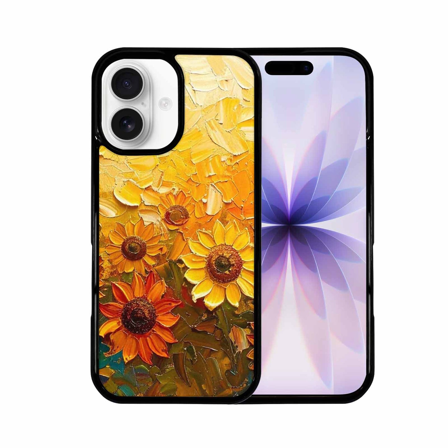 iPhone 17 Case — Impressionist Sunflower Brushstroke Pattern Floral, Custom Phone Case