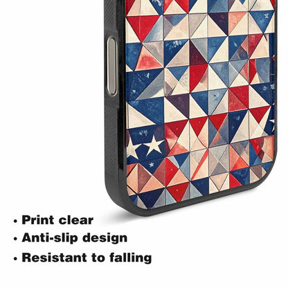 iPhone 16 Pro Max Case — Small American Flag Stars And Stripes, Custom Printed Phone Case