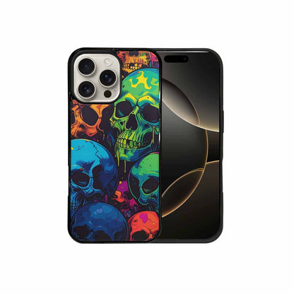 iPhone 16 Pro Max Case — 1000s Of Skulls Digital Camo Drip, Custom Art Phone Cover