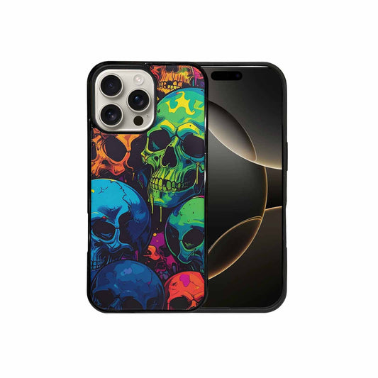 iPhone 16 Pro Max Case — 1000s Of Skulls Digital Camo Drip, Custom Art Phone Cover