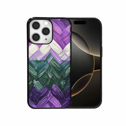 iPhone 15 Pro Max Case — Genderqueer Flag Color Theme Small Rainbow, Custom Phone Case