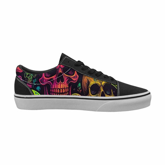 MEN'S Skulls - Neon Canvas Lace-Up Vibrant Chaos Shoes