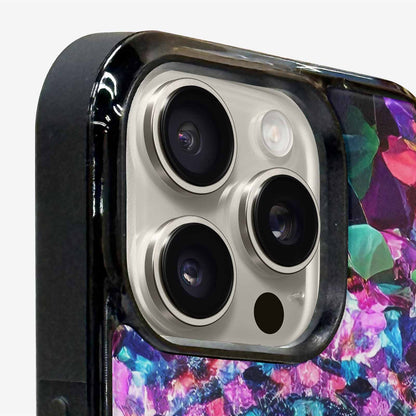 iPhone 16 Pro Max Case — Crystal Mandala Art Seamless Pattern Vibrant, Custom Print Case Cover
