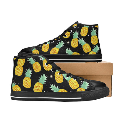 WOMEN'S Pineapples Please 3 High Top Canvas Grunge Custom Sneakers