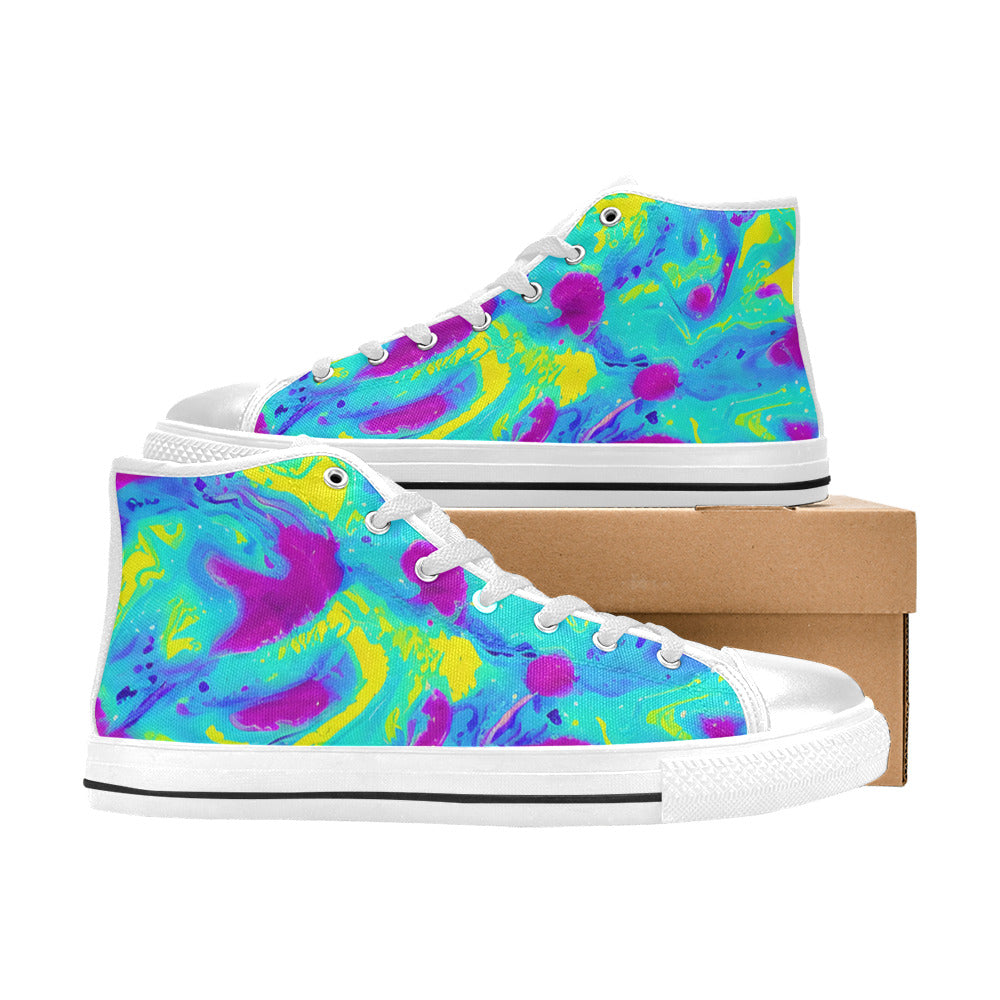 MEN'S Tie Dye Splash Retro High Top Canvas Y2K Sneakers