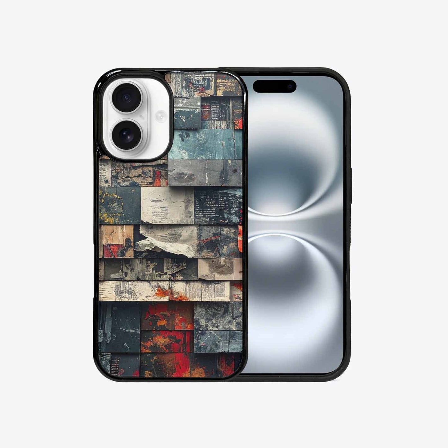 iPhone 16 Case — Distressed Grunge Texture Pattern Hundreds Of, Custom Print Case Cover