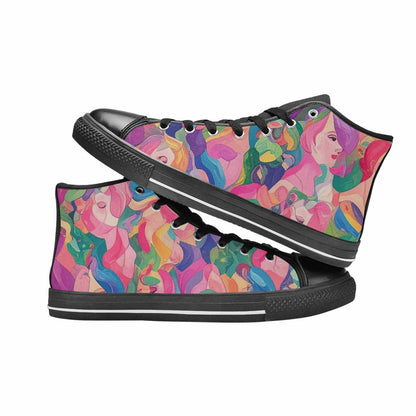 MEN'S Polysexual Flag Color High Top Canvas Y2K Custom Sneakers