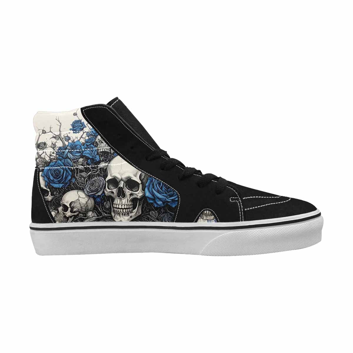 MEN'S Skull Roses High Top Canvas Y2K Custom Shoes