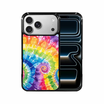 iPhone 17 Pro Max Case — Tie Dye Spiral Rainbow Tie Dye, Custom Print Case Cover