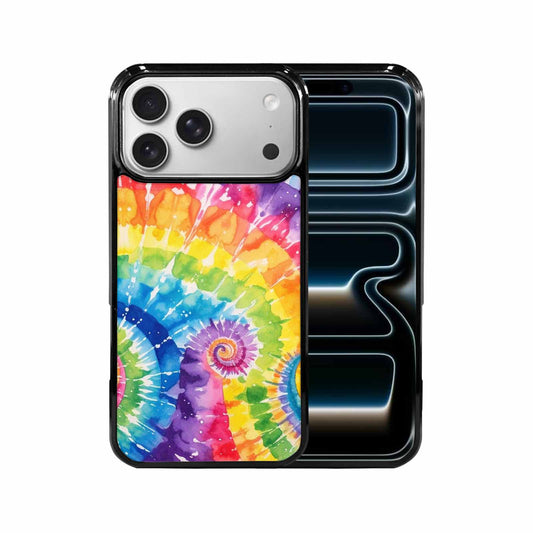 iPhone 17 Pro Max Case — Tie Dye Spiral Rainbow Tie Dye, Custom Print Case Cover
