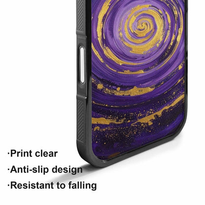 iPhone 17 Case — Swirling Brushstroke Starry Night Galaxy Space, Personalized Phone Case